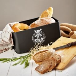 Stigby 2-in-1 Brotkasten Mit Schneidebrett Metallblech Bambus -Küchengeräte Geschäft 10038084 yy 0002 logo