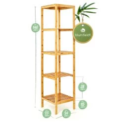 Regal Mehrzweckregal 5 Etagen 34x140x33cm (BxHxT) Kombinierbar Bambus 15 Regal Mehrzweckregal 5 Etagen 34x140x33cm (BxHxT) Kombinierbar Bambus -Küchengeräte Geschäft 10038086 yy 0007 logo