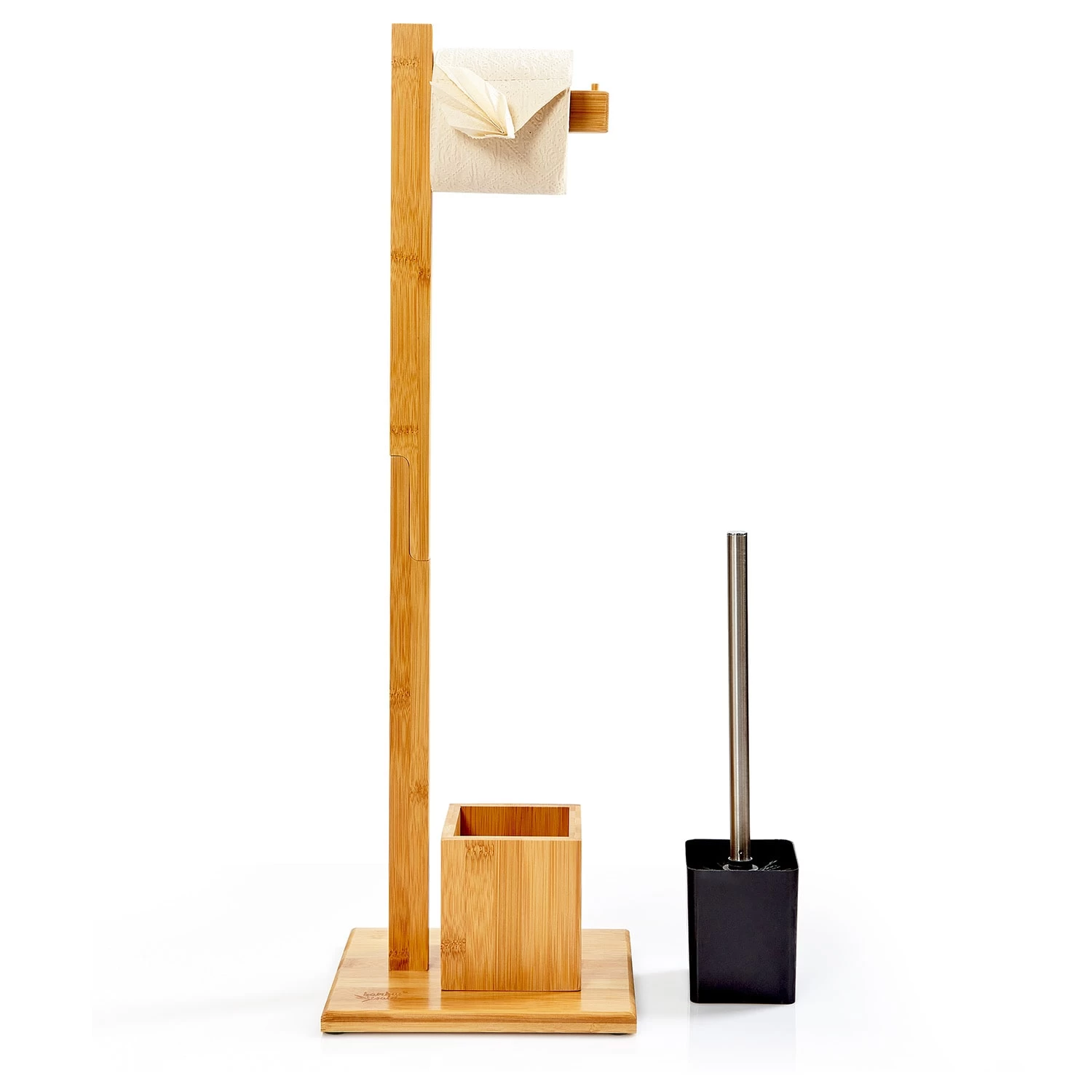 WC Garnitur Toilettenbürste 23x74x19,5cm Feuchtigkeitsresistent Bambus 3 WC Garnitur Toilettenbürste 23x74x19,5cm Feuchtigkeitsresistent Bambus