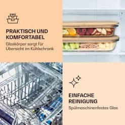 Aufschnittbox Mit Deckel 1,6 Liter 2er Set Glas Bambus Hitzebeständig -Küchengeräte Geschäft 10038231 de 0004 logo