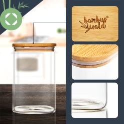 Eckiges Glas Mit Bambusdeckel Luftdicht Mit Silikonring 10x25x10 Cm 3x 2000 Ml 11 Eckiges Glas Mit Bambusdeckel Luftdicht Mit Silikonring 10x25x10 Cm 3x 2000 Ml -Küchengeräte Geschäft 10038255 yy 0002 logo