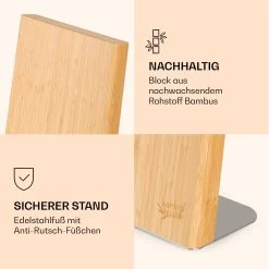 Messerblock Schräg, Magnetisch, Für 4-6 Messer, Bambus, Edelstahl 11 Messerblock Schräg, Magnetisch, Für 4-6 Messer, Bambus, Edelstahl -Küchengeräte Geschäft 10038281 de 0004 logo