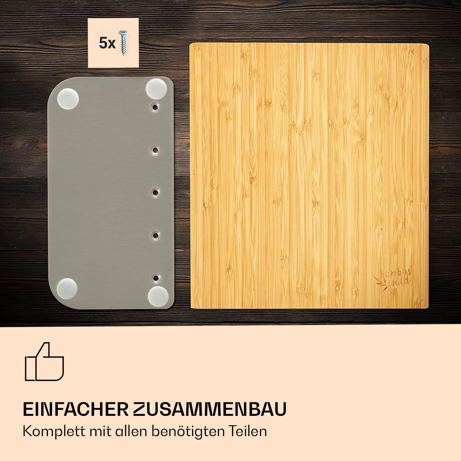 Messerblock Schräg, Magnetisch, Für 4-6 Messer, Bambus, Edelstahl 7 Messerblock Schräg, Magnetisch, Für 4-6 Messer, Bambus, Edelstahl – Bild 5