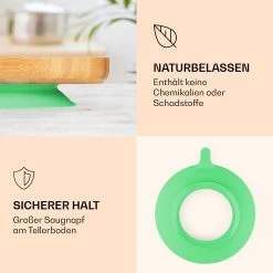 Kindergeschirr Bambusteller & Löffel 250 Ml Inkl. Saugnapf 18 X 18 Cm -Küchengeräte Geschäft 10038283 de 0003 logo