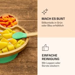 Kindergeschirr Bambusteller & Löffel 250 Ml Inkl. Saugnapf 18 X 18 Cm -Küchengeräte Geschäft 10038283 de 0005 logo