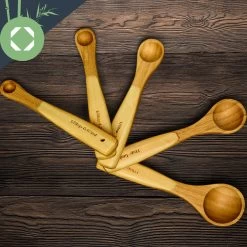 Messlöffel-Set Back- Und Kochbesteck Ideales Abmessen 5er-Set Bambus 12 Messlöffel-Set Back- Und Kochbesteck Ideales Abmessen 5er-Set Bambus -Küchengeräte Geschäft 10038313 yy 0004 logo
