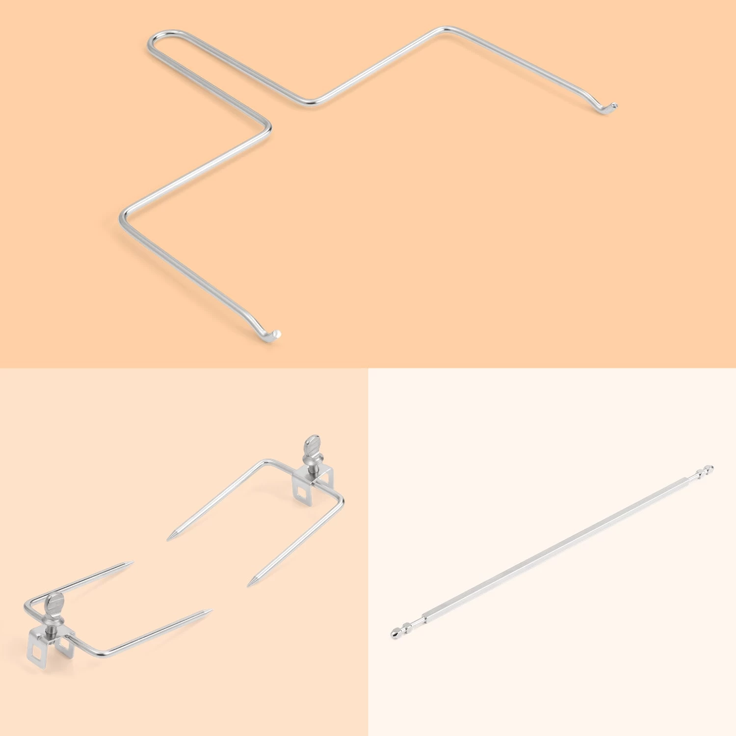 AeroVital Jumbo Heißluftfritteuse Rotisseriespieß & Drehspießheber Edelstahl 4 AeroVital Jumbo Heißluftfritteuse Rotisseriespieß & Drehspießheber Edelstahl – Bild 2