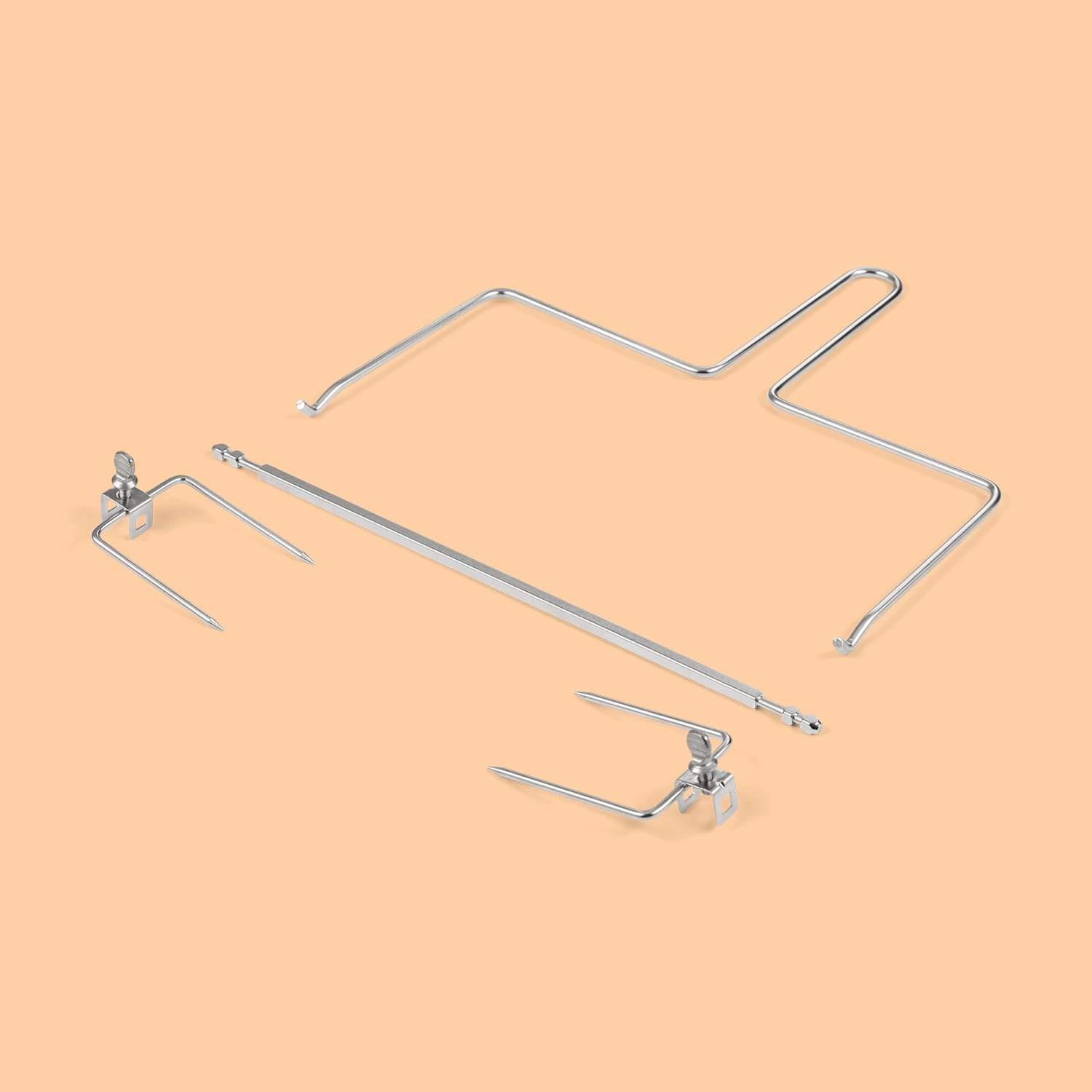 AeroVital Jumbo Heißluftfritteuse Rotisseriespieß & Drehspießheber Edelstahl 5 AeroVital Jumbo Heißluftfritteuse Rotisseriespieß & Drehspießheber Edelstahl – Bild 3