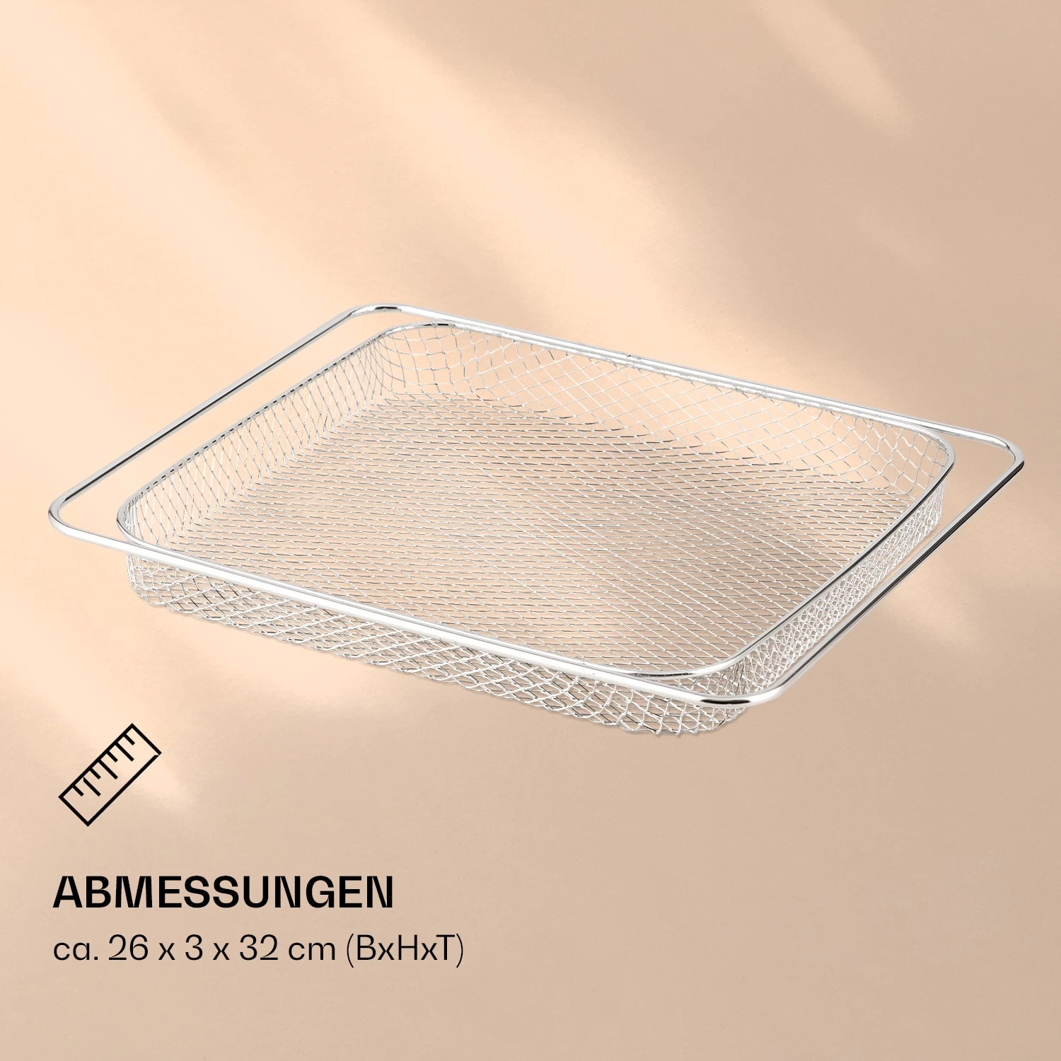 AeroVital Jumbo Heißluftfritteuse Gitterkorb Edelstahl 6 AeroVital Jumbo Heißluftfritteuse Gitterkorb Edelstahl – Bild 4