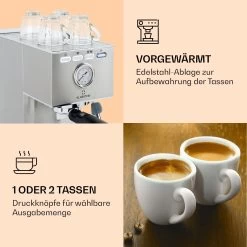 Pausa Espressomaker 1350 Watt 20 Bar Druck Wassertank: 1,4 Liter Edelstahl -Küchengeräte Geschäft 10038393 de 0004 logo