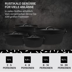 Galloway Dutch Oven 12.0 BBQ-Topf Gusseisen Größe XL / 12 Qt 14 Galloway Dutch Oven 12.0 BBQ-Topf Gusseisen Größe XL / 12 Qt -Küchengeräte Geschäft 10038583 de 0006 usp