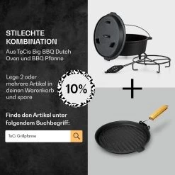 Guernsey Premium Dutch Oven 4.5 BBQ-Topf Gusseisen Größe S / 4.5 Qt -Küchengeräte Geschäft 10038641 de 0007 usp