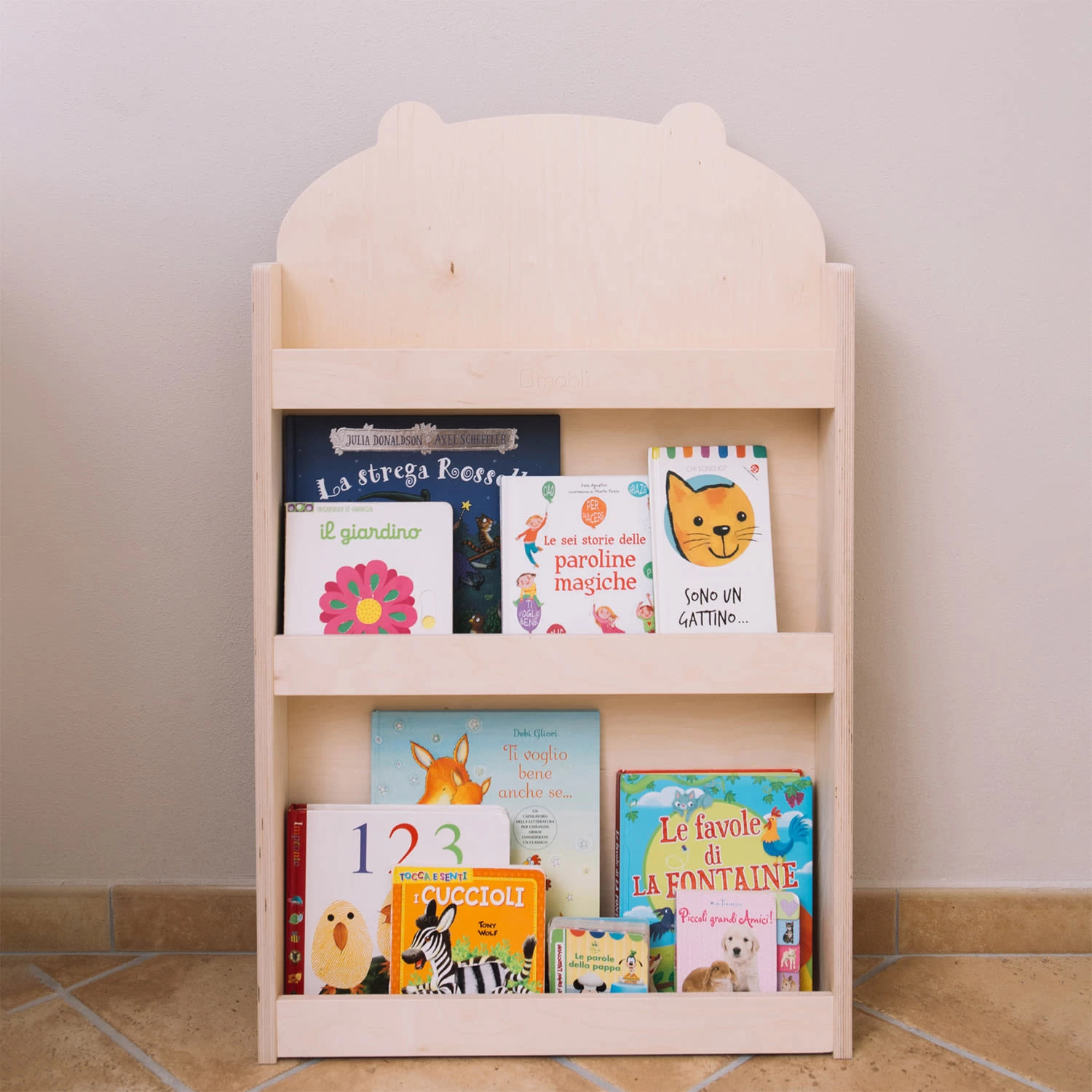 Dotty Natural Haus Bücherregal Montessori Multiplex 60x95x13cm 4 Dotty Natural Haus Bücherregal Montessori Multiplex 60x95x13cm – Bild 2