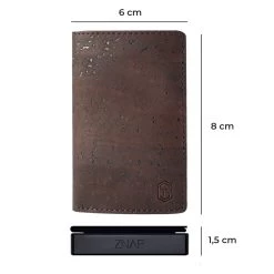 ZNAP Slim Wallet 8 Karten Münzfach 8 X 1,5 X 6 Cm (BxHxT) RFID-Schutz -Küchengeräte Geschäft 10038736 yy 0008 dimensions