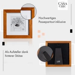 Bristol Bilderrahmen Glasscheibe 15 X 15 Cm Mit Passepartout Echtholz -Küchengeräte Geschäft 10039324 de 0004 usp