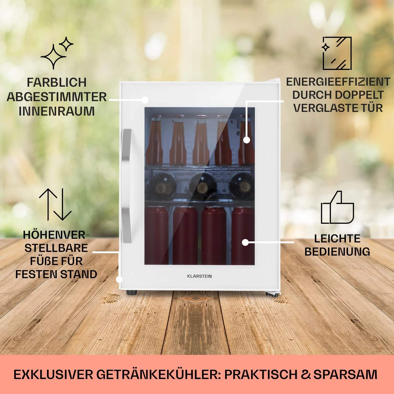 Beersafe M Quartz Kühlschrank 33 Liter 2 Böden Panoramaglastür 7 Beersafe M Quartz Kühlschrank 33 Liter 2 Böden Panoramaglastür – Bild 5