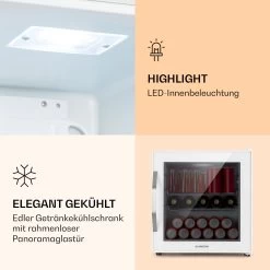 Beersafe L Quartz Kühlschrank 47 Liter 2 Böden Panoramaglastür Weiß -Küchengeräte Geschäft 10039426 de 0004 logo