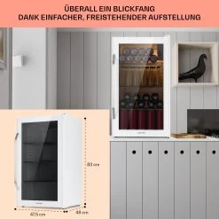 Beersafe XXL Quartz Kühlschrank 80 Liter 3 Böden Panoramaglastür -Küchengeräte Geschäft 10039427 DE 0006 usp