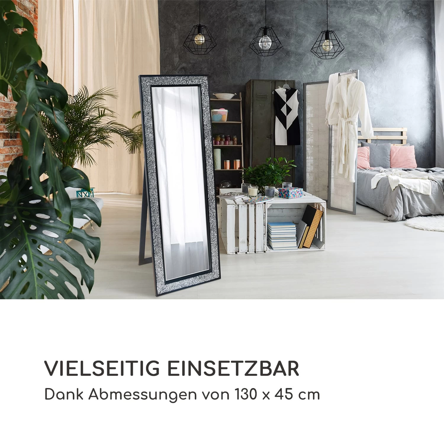 Norwich Spiegel Holzrahmen Rechteckig 130 X 45 Cm Mosaik-Design 6 Norwich Spiegel Holzrahmen Rechteckig 130 X 45 Cm Mosaik-Design – Bild 4