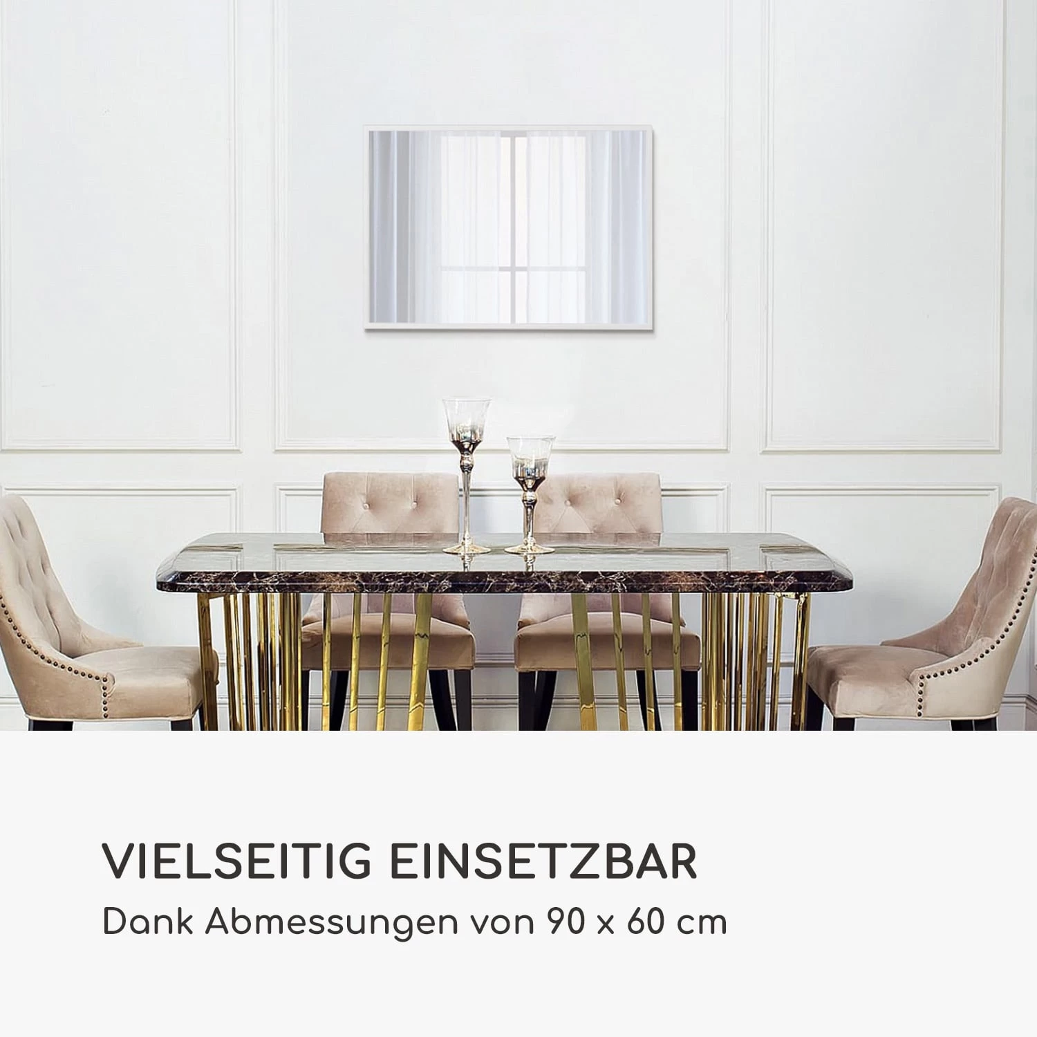 Croxley Wandspiegel Metallrahmen Rechteckig 90 X 60 Cm 5 Croxley Wandspiegel Metallrahmen Rechteckig 90 X 60 Cm – Bild 3