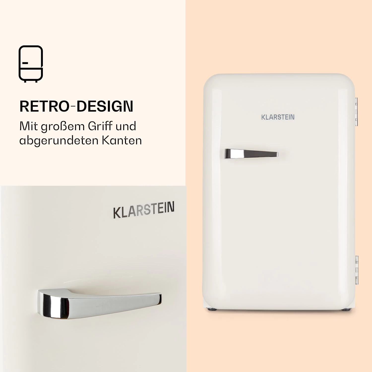 Audrey Retro-Kühlschrank 70 Liter 3 Regale 2 Türfächer Innenbeleuchtung 5 Audrey Retro-Kühlschrank 70 Liter 3 Regale 2 Türfächer Innenbeleuchtung – Bild 3