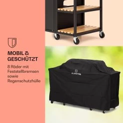 Jersey Outdoor Kitchen Gasgrill 20,7 KW 5+1 Brenner Mobil Regenschutz -Küchengeräte Geschäft 10039855 de 0007 usp