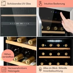 Vinamour 16 Uno Weinkühlschrank 16Fl./42l 5-18°C 41dB Glas -Küchengeräte Geschäft 10039897 de 0005 usp