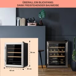Vinamour 16 Uno Weinkühlschrank 16Fl./42l 5-18°C 41dB Glas -Küchengeräte Geschäft 10039897 de 0006 usp