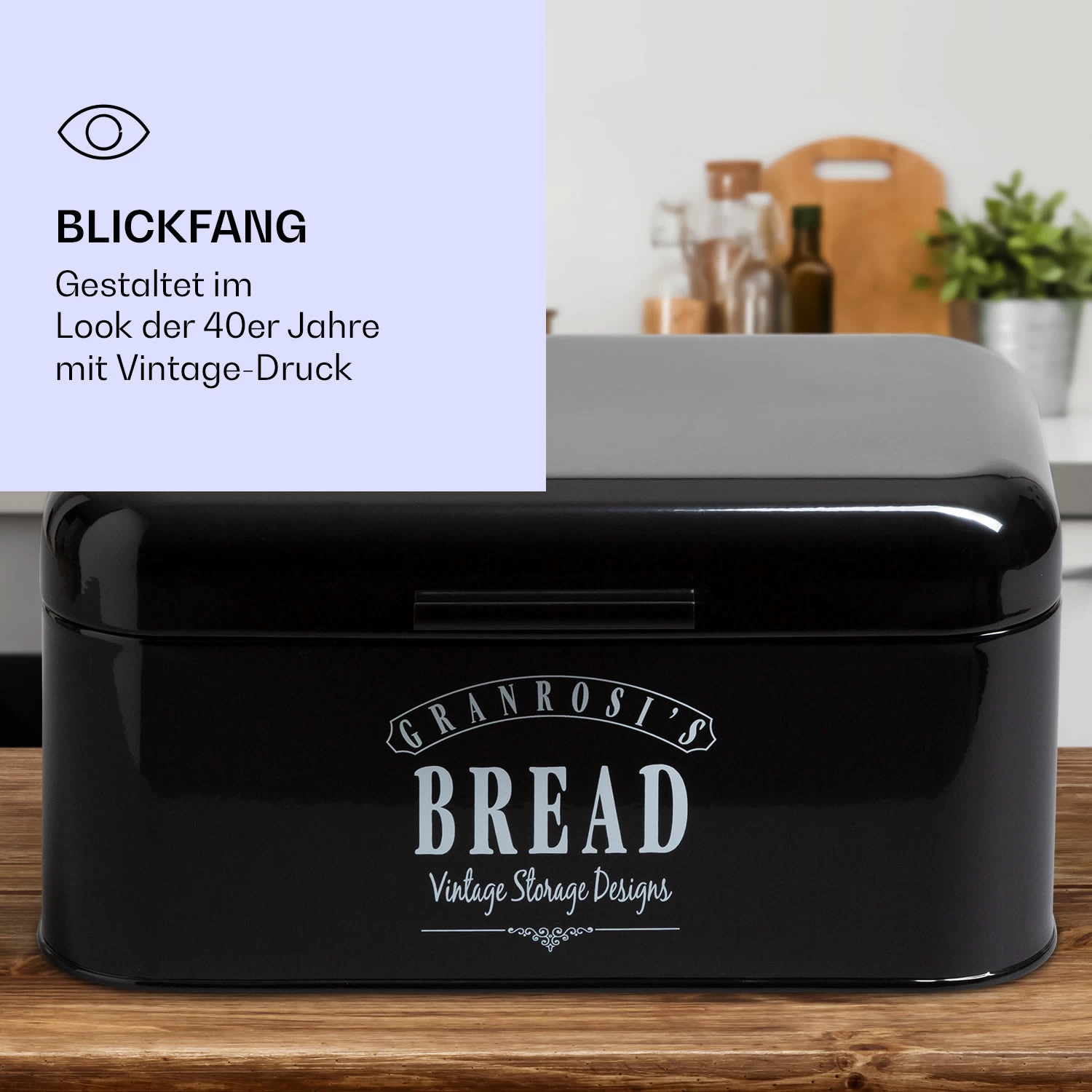 Delaware Brotkasten Metall 30 X 16 X 20,5 Cm Klappdeckel Lüftungslöcher 6 Delaware Brotkasten Metall 30 X 16 X 20,5 Cm Klappdeckel Lüftungslöcher – Bild 4