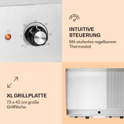 Grillmeile 4400 Elektrogrill Plancha 2x2200W Grillplatte Edelstahl -Küchengeräte Geschäft 10039915 de 0003 logo