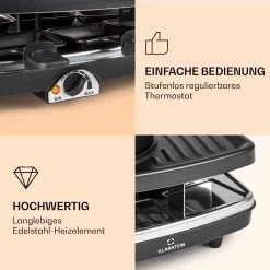 Entrecote 2-in-1 Raclette-Grill & Fondue Naturstein 1100W 8 Personen -Küchengeräte Geschäft 10039922 de 0004 logo