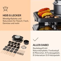 Entrecote 2-in-1 Raclette-Grill & Fondue Naturstein 1100W 8 Personen -Küchengeräte Geschäft 10039922 de 0005 logo