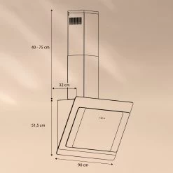 Aurora Eco 90 Dunstabzugshaube 550 M³/h 90cm Kopffrei Ambientelicht -Küchengeräte Geschäft 10039929 yy 0007 logo