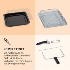 Prime Air Heißluftfritteuse 1500W 23l Timer 8 Programme -Küchengeräte Geschäft 10040025 de 0006 logo