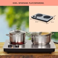 Ramsey Doppel-Kochfeld 2400W 11 Leistungsstufen Glaskeramik 16 Ramsey Doppel-Kochfeld 2400W 11 Leistungsstufen Glaskeramik -Küchengeräte Geschäft 10040070 de 0006 usp