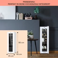 Shiraz 12 Slim Uno Weinkühlschrank 32l/12Fl.Touch 85 W 5-18 °C LED 15 Shiraz 12 Slim Uno Weinkühlschrank 32l/12Fl.Touch 85 W 5-18 °C LED -Küchengeräte Geschäft 10040213 de 0006 usp