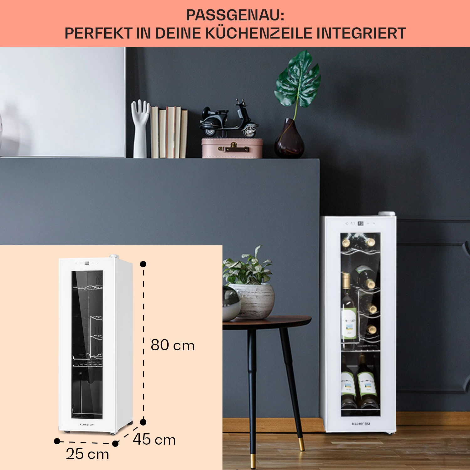 Shiraz 12 Slim Uno Weinkühlschrank 32l/12Fl.Touch 85 W 5-18 °C LED 8 Shiraz 12 Slim Uno Weinkühlschrank 32l/12Fl.Touch 85 W 5-18 °C LED – Bild 6