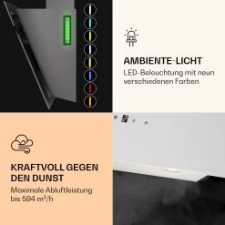 Alina 90 Smart Dunstabzugshaube 90cm 594m³/h LED Ambiente Glasfront -Küchengeräte Geschäft 10040233 de 0005 logo