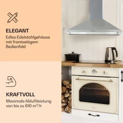 Montblanc 90 Dunstabzugshaube 610m³/h 165W 2x1,5W LED Reling -Küchengeräte Geschäft 10040268 de 0004 logo