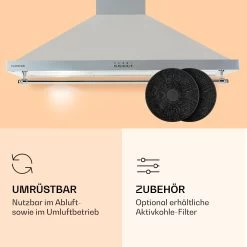 Montblanc 90 Dunstabzugshaube 610m³/h 165W 2x1,5W LED Reling -Küchengeräte Geschäft 10040268 de 0005 logo