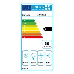 Montblanc 90 Dunstabzugshaube 610m³/h 165W 2x1,5W LED Reling -Küchengeräte Geschäft 10040268 energy label