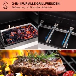 Kingsville 4.1 Kombigrill Gas + Kohle 13,7 KW 4+1 Brenner 12 Kingsville 4.1 Kombigrill Gas + Kohle 13,7 KW 4+1 Brenner -Küchengeräte Geschäft 10040271 de 0003 usp