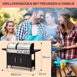 Kingsville 4.1 Kombigrill Gas + Kohle 13,7 KW 4+1 Brenner 16 Kingsville 4.1 Kombigrill Gas + Kohle 13,7 KW 4+1 Brenner -Küchengeräte Geschäft 10040271 de 0007 usp