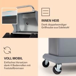 Lucifer 2 Gasgrill 2 X 3,6 KW Brenner 45x45cm Grill Edelstahl Mobil -Küchengeräte Geschäft 10040279 de 0006 logo