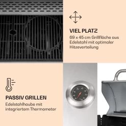 Lucifer 4 Gasgrill 4 X 3,6 KW Brenner 69x45cm Grill Edelstahl Mobil 13 Lucifer 4 Gasgrill 4 X 3,6 KW Brenner 69x45cm Grill Edelstahl Mobil -Küchengeräte Geschäft 10040281 de 0004 logo