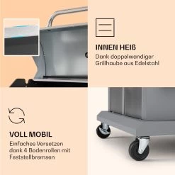 Lucifer 4 Gasgrill 4 X 3,6 KW Brenner 69x45cm Grill Edelstahl Mobil 15 Lucifer 4 Gasgrill 4 X 3,6 KW Brenner 69x45cm Grill Edelstahl Mobil -Küchengeräte Geschäft 10040281 de 0006 logo