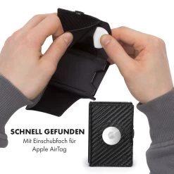 ZNAP Airtag Wallet 8 Karten Münzfach 9x1,5x6 Cm (BxHxT) RFID-Schutz -Küchengeräte Geschäft 10040308 de 0002 logo