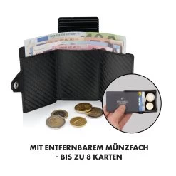 ZNAP Airtag Wallet 8 Karten Münzfach 9x1,5x6 Cm (BxHxT) RFID-Schutz -Küchengeräte Geschäft 10040308 de 0004 logo