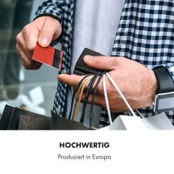 ZNAP Airtag Wallet 8 Karten Münzfach 9x1,5x6 Cm (BxHxT) RFID-Schutz -Küchengeräte Geschäft 10040308 de 0006 logo