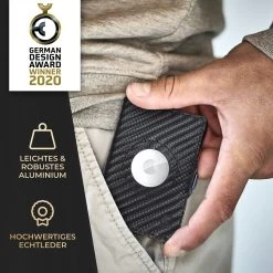ZNAP Airtag Wallet 8 Karten Münzfach 9x1,5x6 Cm (BxHxT) RFID-Schutz -Küchengeräte Geschäft 10040308 de 0007 usp
